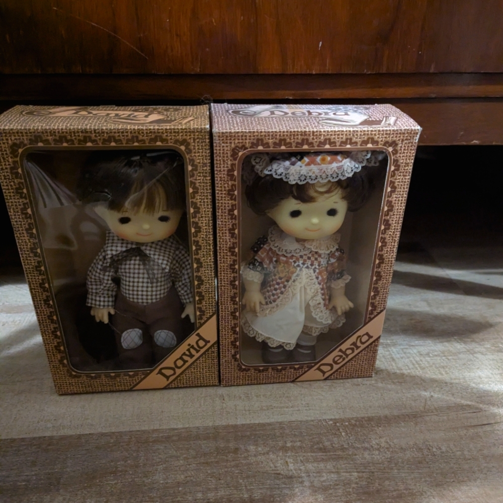 Vintage David and Debra Dolls